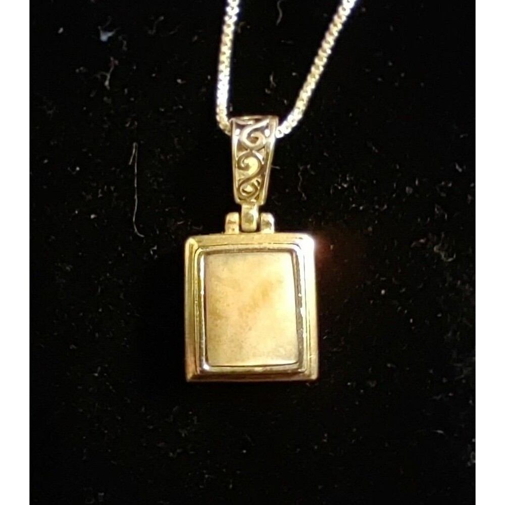 Sterling Silver and Shell Pendant with C